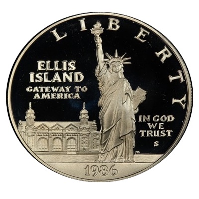 1986 Statue of Liberty Silver Proof USA $1 (Capsule)